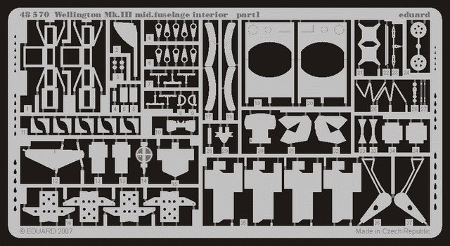 Eduard 48570 1/48 Aircraft- Wellington Mk III Fuselage Interior for TSM (D)