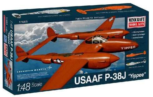 Minicraft 11683 1/48 P38J Yippee USAAF Aircraft