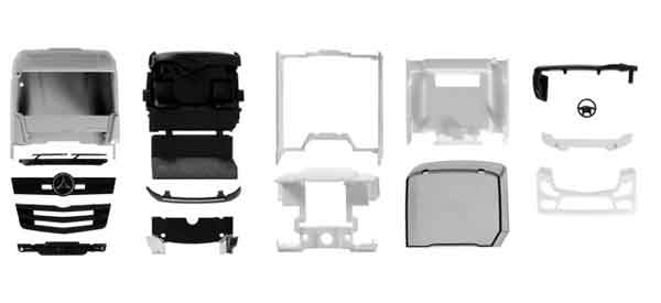 Herpa 84390 1/87 Scale Mercedes-Benz Actros Streamspace Cab Without Skirting