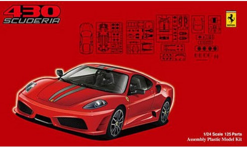 Fujimi 12336 1/24 Ferrari F430 Scuderia Sports Car
