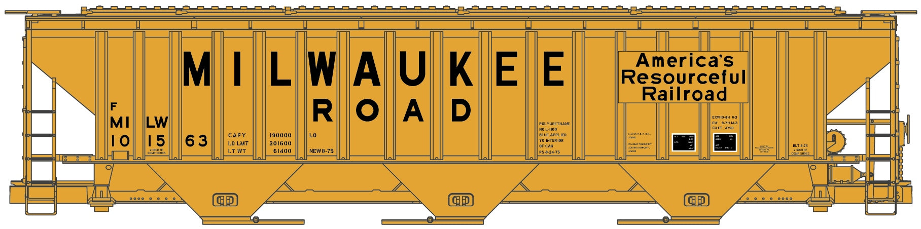 Accurail 6517 Ho Ps Cvd Hopper Milw