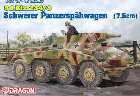 Dragon Models 6257 1/35 SdKfz 234/3 Schwerer PzSpahWg Armored Vehicle w/7.5cm Gun (Re-Issue)