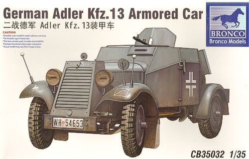 Bronco Models 35032 1/35 German Adler Kfz13 Armored Car