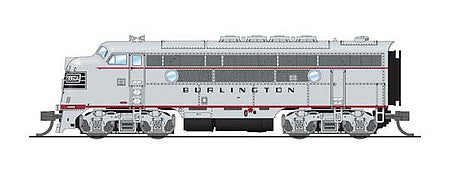 Broadway Limited 6840 N Scale EMD F3A - Sound and DCC - Paragon4 -- Chicago, Burlington & Quincy 9960C (aluminum, red, black)