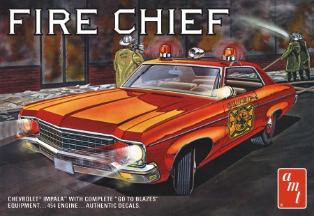 AMT Models 1162 1/25 1970 Chevy Impala Fire Chief Car