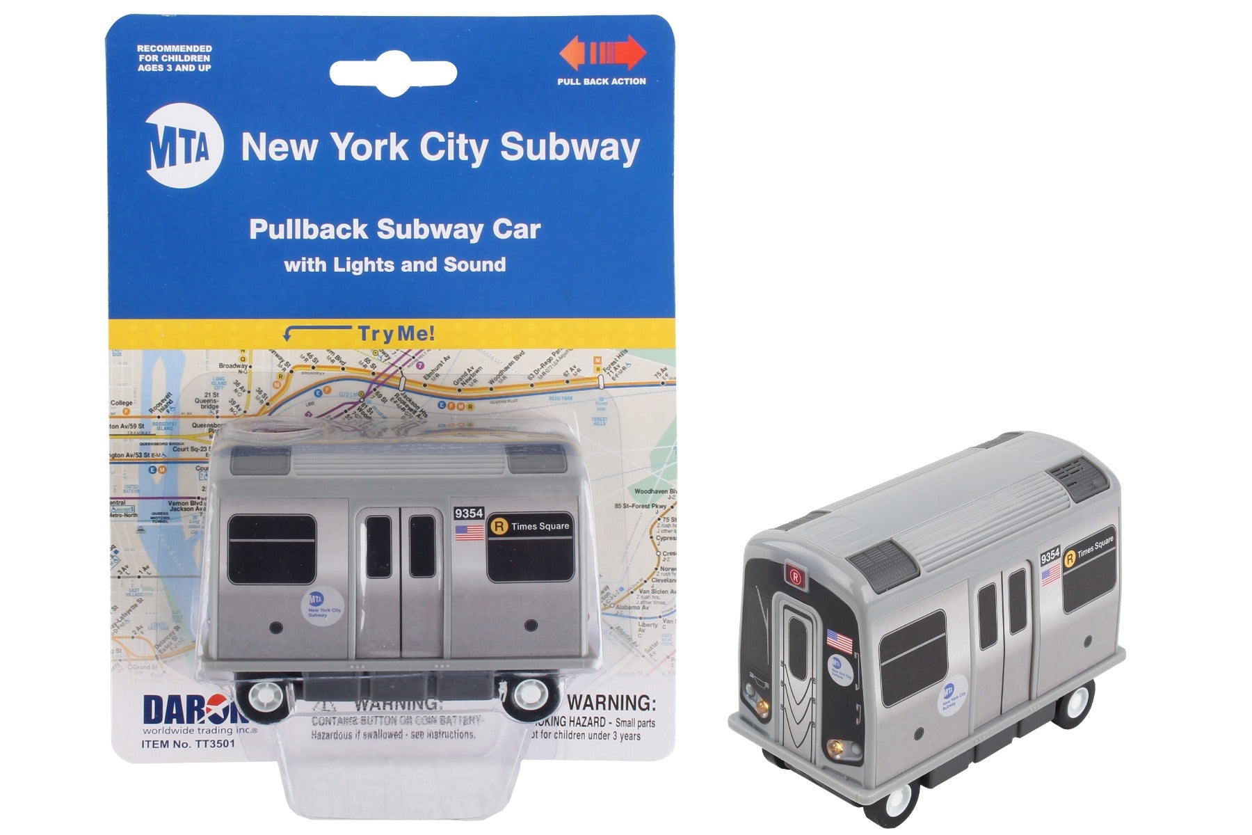 Daron Toytech TT3501 Mta Subway Pullback W/Light & Sound