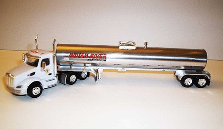 Trucks 'N Stuff TNS066 HO Scale Peterbilt 579 Day-Cab Tractor with Food-Grade Trailer - Assembled -- Indian River (white, red, chrome)