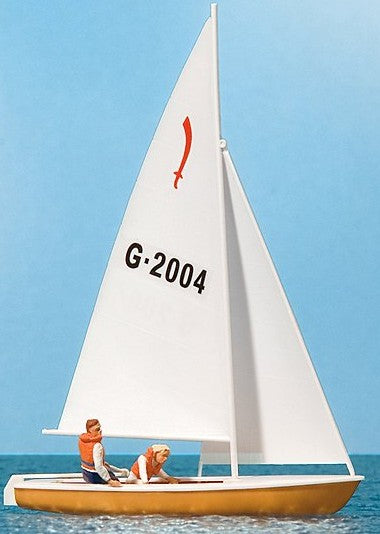 Preiser 10681 HO Sailboat G2004 w/2 Figures Sitting
