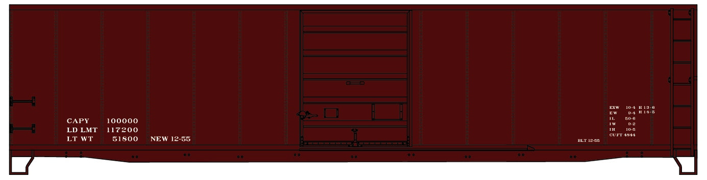 Accurail 5548 Ho 50'Steel Boxcar Dataonlyred