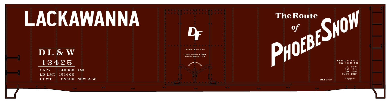 Accurail 5136 Ho 50'Pd Boxcar Lack