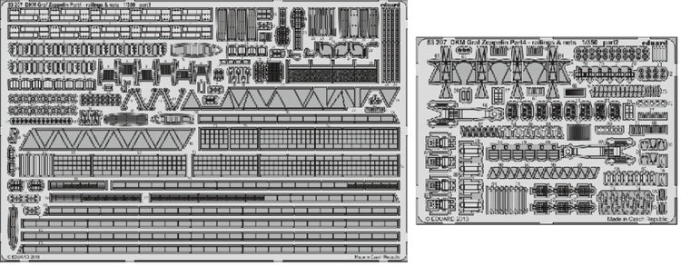 Eduard 53207 1/350 Ship- DKM Graf Zeppelin Railings & Nets Pt.4 for TSM (D)