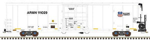 Atlas 20005282 HO Scale TrinityRail(R) 64' Modern Reefer - Ready to Run - Master(R) -- Union Pacific ARMN #111118 (white, black; Yellow Conspicuity Stripes)