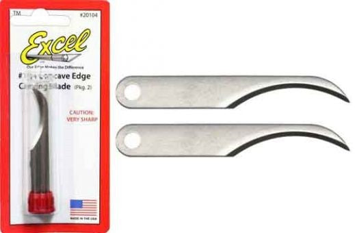 Excel Hobby 20104 #104 Concave Carving Blades (2) (D)