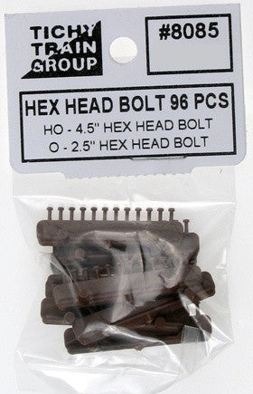 Tichy Trains 8085 HO 4.5" Hex Bolt Head (96)