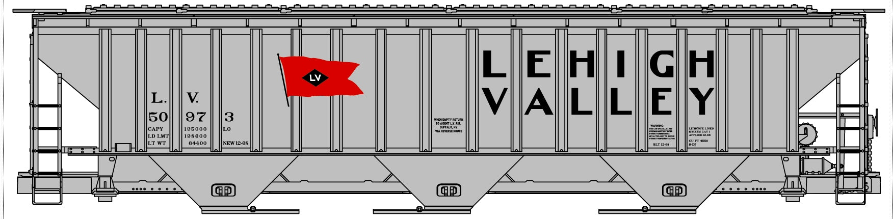 Accurail 6513 Ho Ps 4750 Cvd Hopper Lv