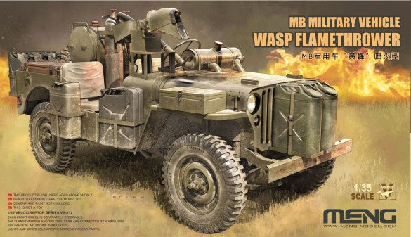 Meng Model Kits VS12 1/35 Wasp Flamethrower MB Military Vehicle