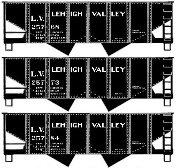 Accurail 25774 Ho Usra Twin Hopper Lv 3#Set