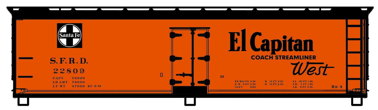 Accurail 48173 Ho Ds Boxcar Santa Fe El Capt