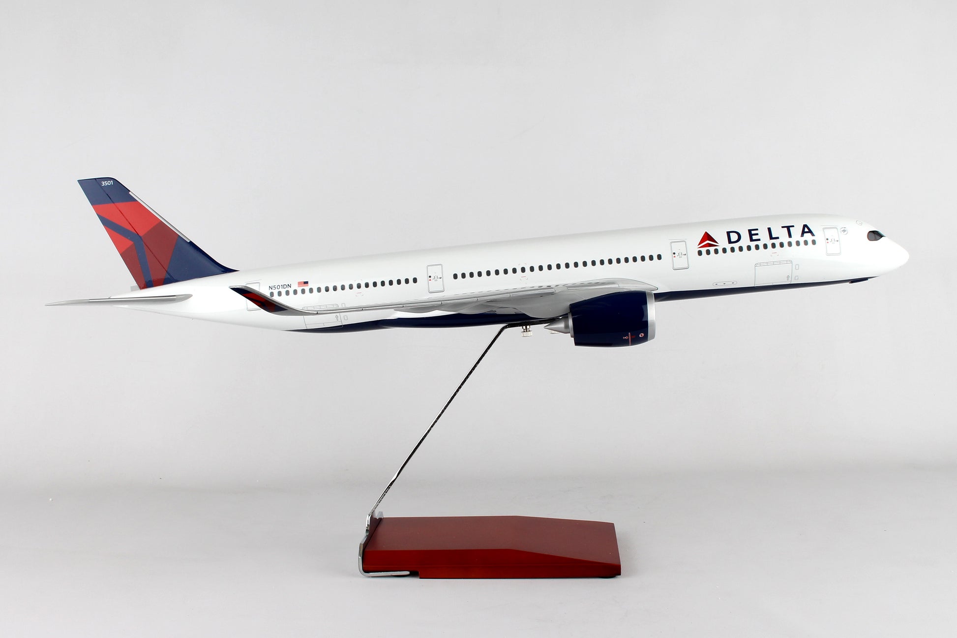Skymarks Supreme SKR8803 Skymarks Delta A350 1/100 W/Wood Stand & Gear