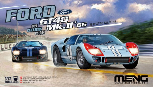 Meng Models CS4 1/24 1966 Ford GT40 Mk II Race Car