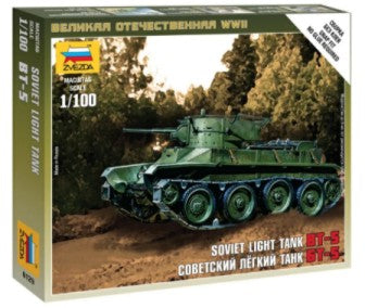 Zvezda 6129 1/100 Soviet BT5 Tank (Snap)