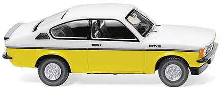 Wiking 22902 HO Scale 1977-1979 Opel Kadett C Coupe GT E - Assembled -- Yellow, White