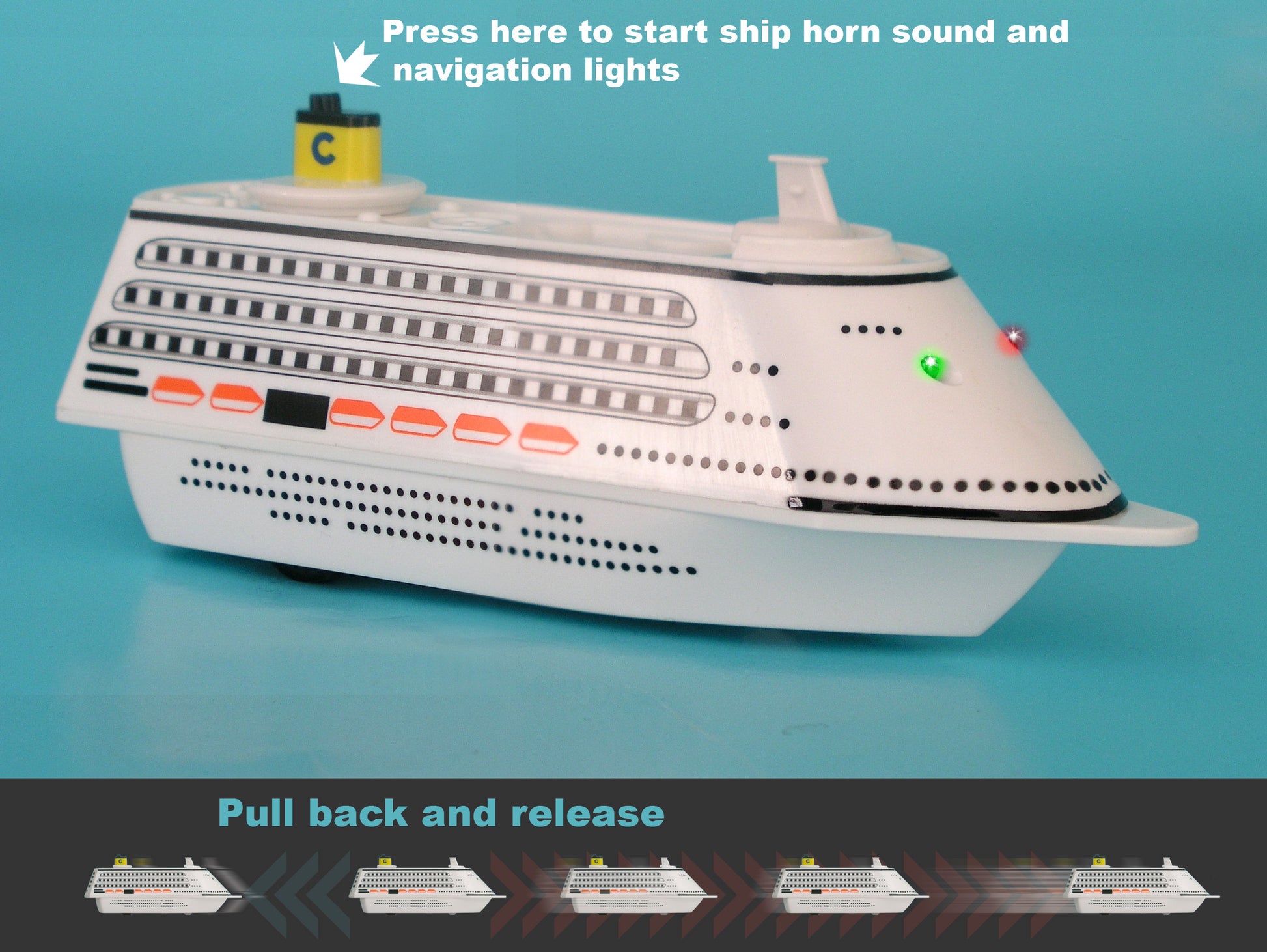 Daron Toytech TT4753 Sku#207352-6 Costa Pullback Cruise Ship