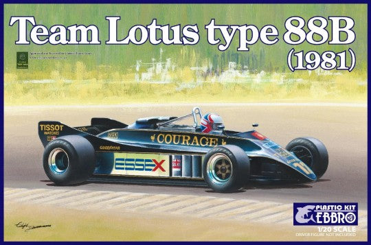 Ebbro 10 1/20 1981 Lotus Type 88B Team Lotus F1 Race Car