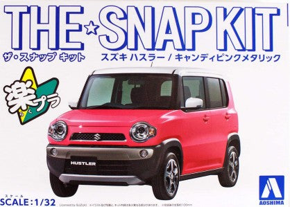 Aoshima 54154 1/32 Suzuki Hustler Car (Snap Molded in Pink Metallic)