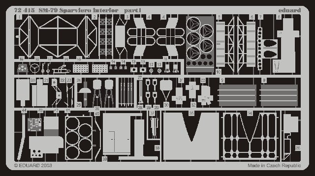 Eduard 72415 1/72 Aircraft- SM79 Sparviero Interior for ITA