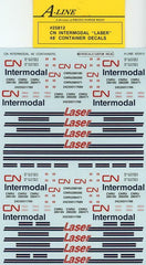 A Line Products 25812 HO Scale Container Decals Canadian National Intermodal 48'