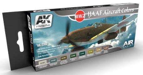 AK Interactive 2260 Air Series: WWII IJAAF Aircraft Acrylic Paint Set (8 Colors) 17ml Bottles