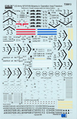 Echelon Decals 35013 1/35 US 3rd Inf Div M1A1HA Abrams Pt1