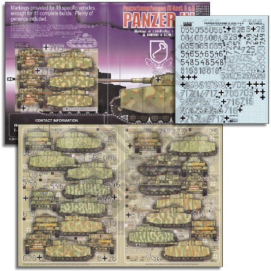 Echelon Decals 351023 1/35 PzKpfw IV Ausf G/H Kursk & Italy