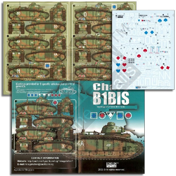 Echelon Decals 352004 1/35 Char B1 BIS Tank