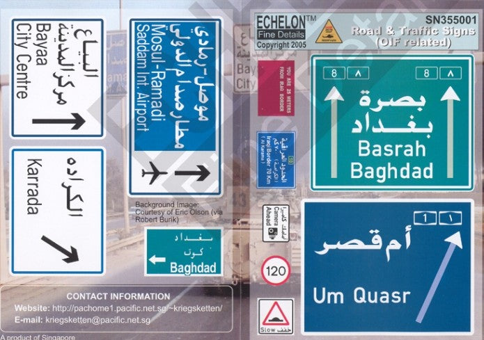 Echelon Decals 355601 1/35 Road & Traffic Signs OIF Pt3 (2)