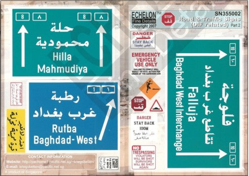 Echelon Decals 355602 1/35 Road & Traffic Signs OIF Pt2 (2)
