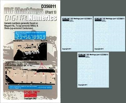 Echelon Decals 356011 1/35 IDF Markings Digital Numbers Pt.1