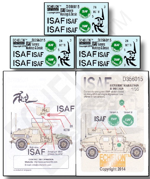 Echelon Decals 356015 1/35 ISAF Generic Markings & Decals 