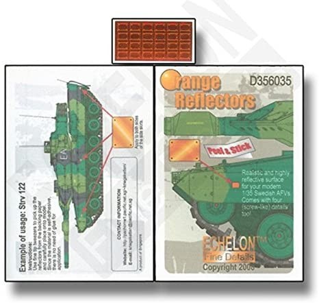 Echelon Decals 356035 1/35 Orange Reflectors for Modern Swedish AFV's