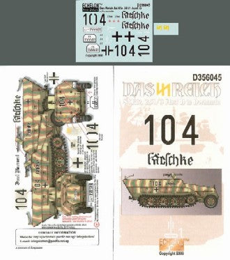 Echelon Decals 356045 1/35 Das Reich SdKfz 251/3 Ausf D Normandy