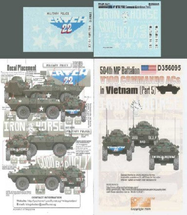 Echelon Decals 356095 1/35 504th MP Battalion V100 Commando ACs Vietnam Pt5