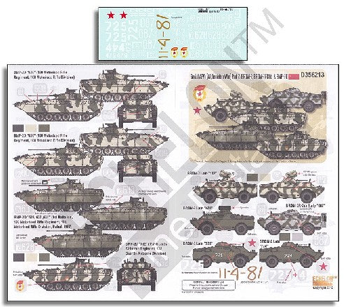 Echelon Decals 356213 1/35 Soviet AFVs Afghanistan War Pt.2 BRDM2, BRDM2RKhb & BMP2D