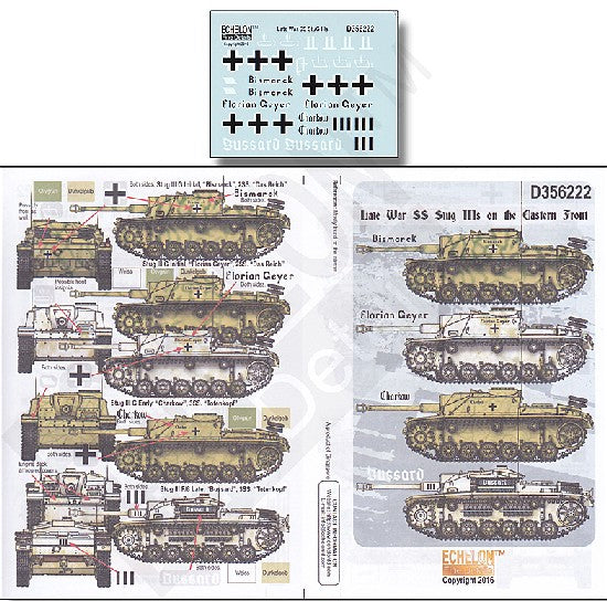 Echelon Decals 356222 1/35 Late War SS StuG IIIs Eastern Front