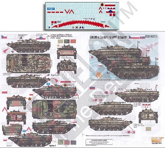 Echelon Decals 356223 1/35 KFOR BMP1s: Czech BVP1, Polish BWP1 & Solvak BVP1