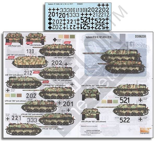 Echelon Decals 356235 1/35 Jagdpanzer IV SdKfz 162 L/48 & L/70 (V)
