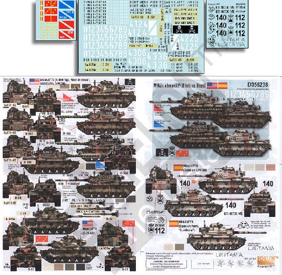 Echelon Decals 356238 1/35 M60A3s in Europe (OPFOR Units & Others)