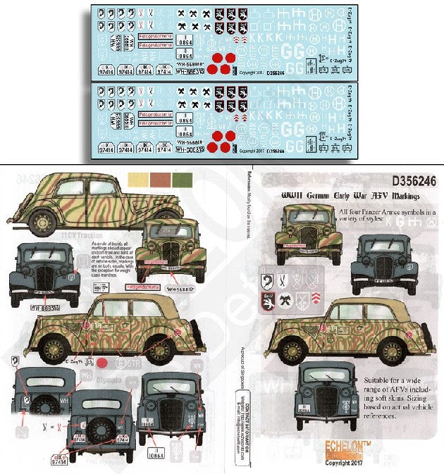 Echelon Decals 356246 1/35 WWII German Early War AFV Markings
