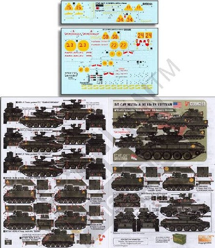 Echelon Decals 356263 1/35 3/5 CAV M551s & M113s 9th Inf Div Black Knights in Vietnam