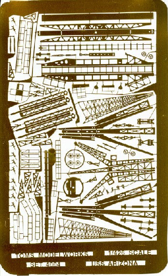 Toms Model Works 4004 1/400 USS Arizona Battleship Detail Set